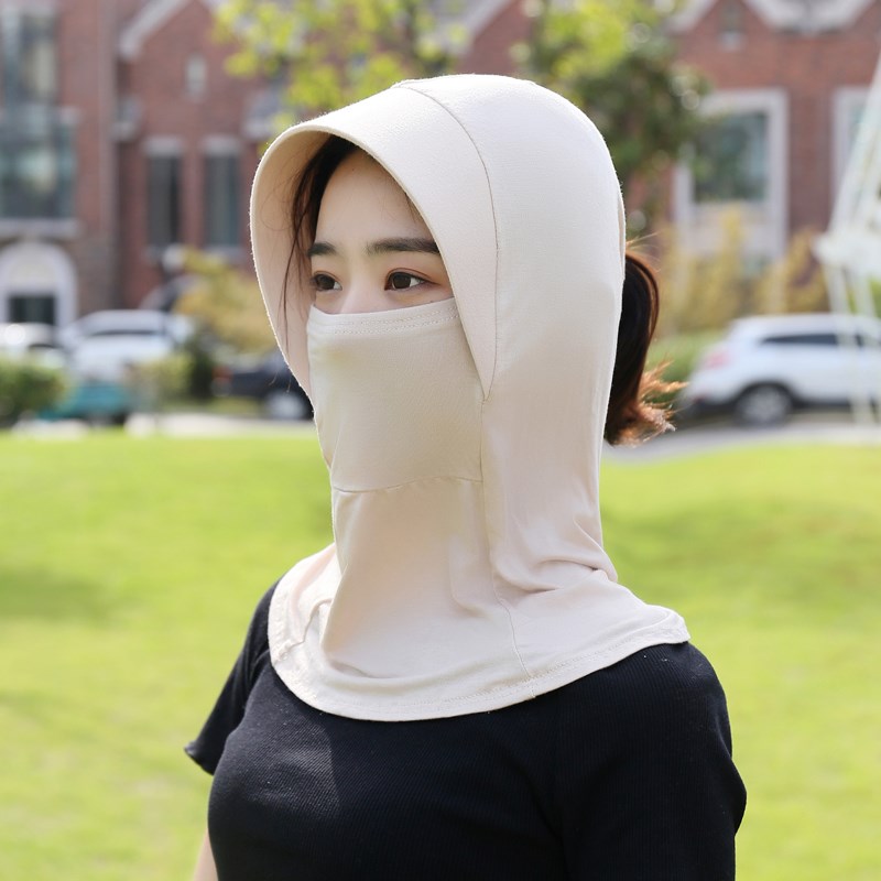 ncne防晒帽子女夏天遮脸防紫外线骑车户外凉帽女护颈脖子折
