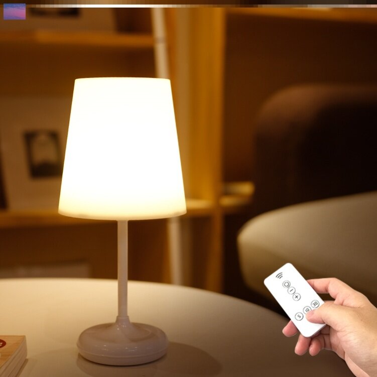 现代简约迷你小台灯暖光小夜灯可定时睡眠关灯遥控触摸卧室床头灯