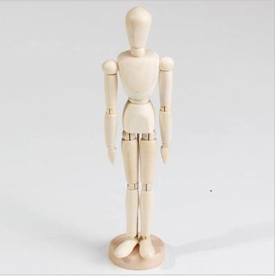 木二代)木偶人摆件换头木装人偶关节q人模型小(人模特