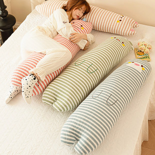 纯棉三层纱卡通长条大抱枕睡觉侧卧枕女生儿童床上夹腿睡眠可拆洗