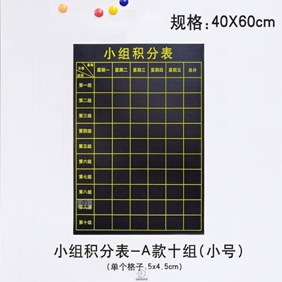 8折)小学生小组积分表墙贴光荣榜60*80cm班级磁铁评