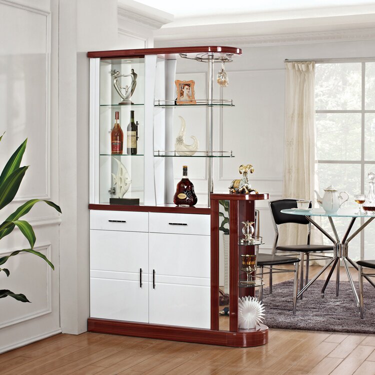 屏风柜 玄关柜 1_1米2客厅玄关屏风间厅柜双面烤漆隔断门厅柜组装储物