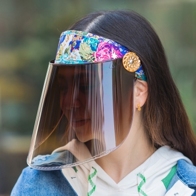 防晒防风帽子电动自行车图片