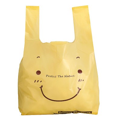 购物袋便利袋家庭包邮零食枚袋淡黄色全新卡通1001件料食品袋批发