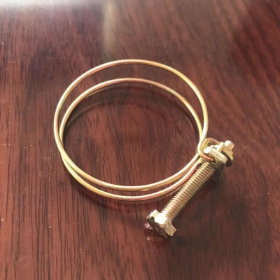 锌双钢丝卡箍1寸1.2寸2寸消防水管夹卡扣软管接头螺丝卡子抱箍.