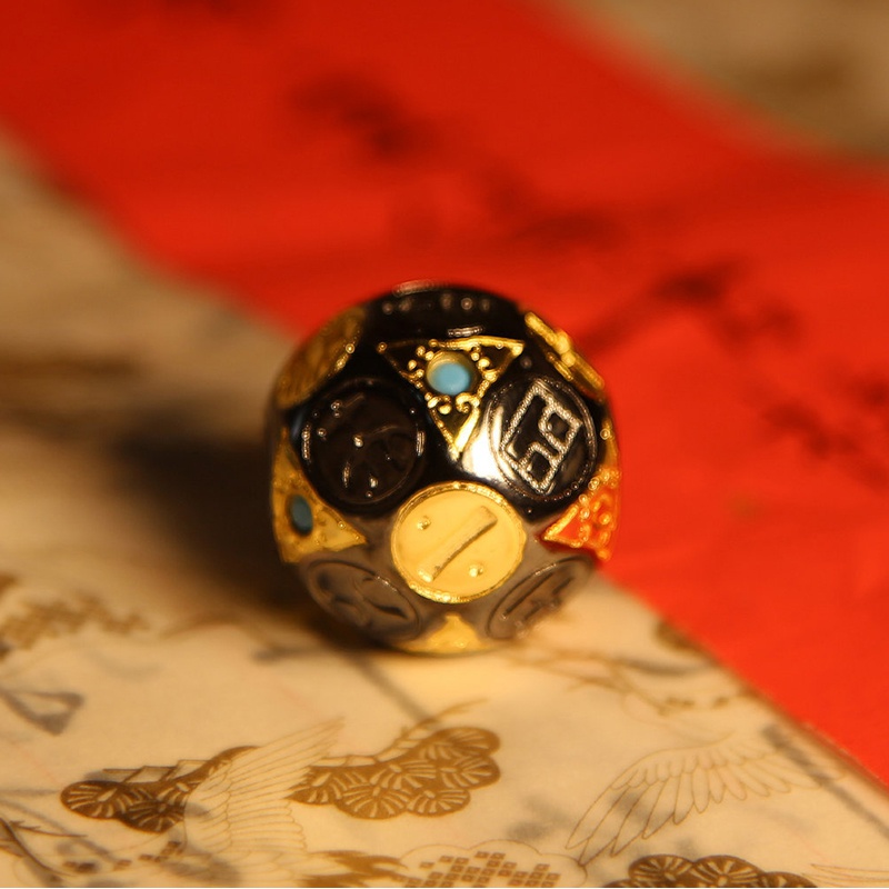 中华遗产中国十八面铜骰子酒令古代桌游金属色子喝酒游戏手串