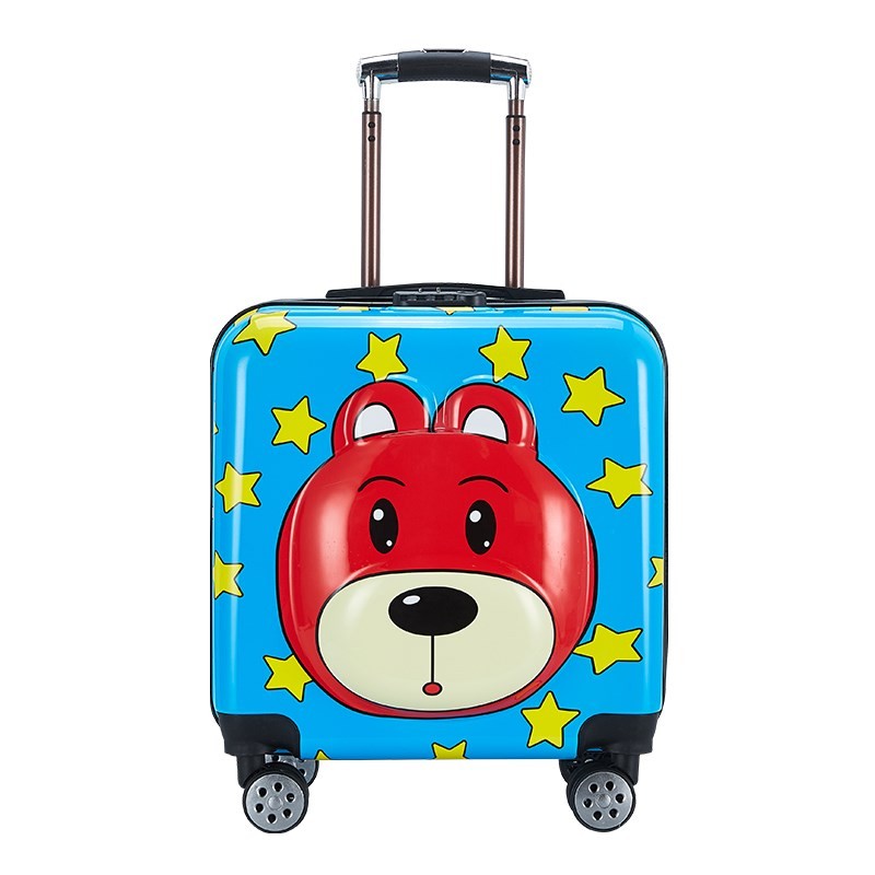 儿童行李箱小学生党黄拉杆箱女童男孩可坐可爱卡通皮箱子旅行箱人