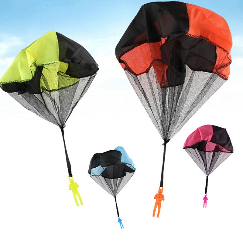 降落伞玩具儿童幼儿园户外手抛降落吃鸡空头降落伞玩具空中飞伞