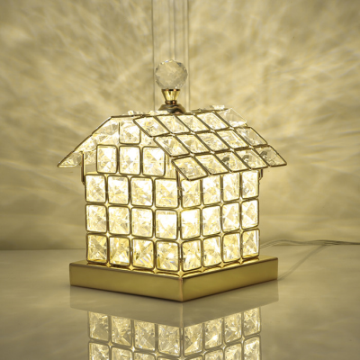 水晶房子台灯图片