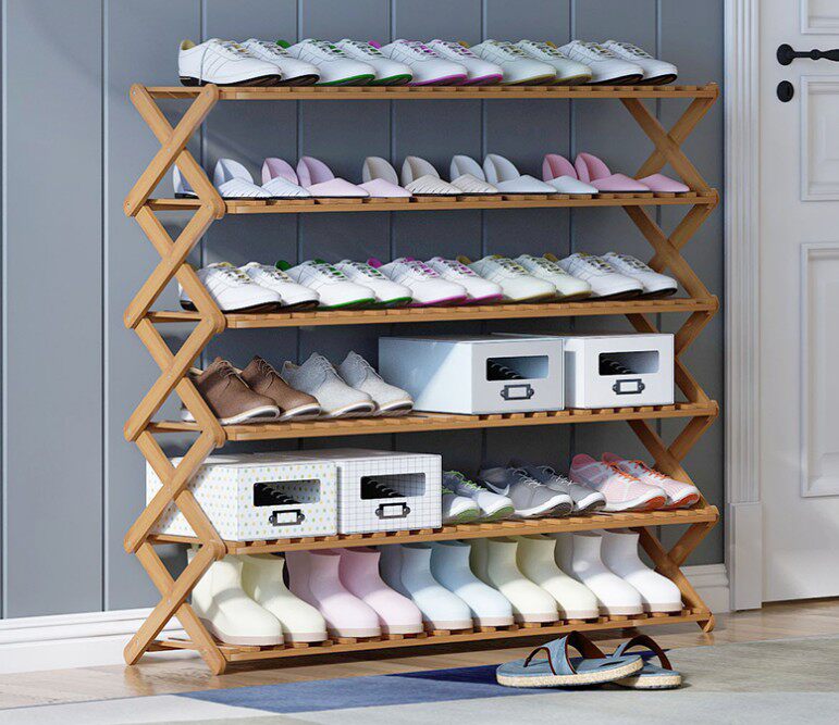 可收缩鞋架折叠免安装整体鞋柜整装家用多层伸缩调节小户型进门口