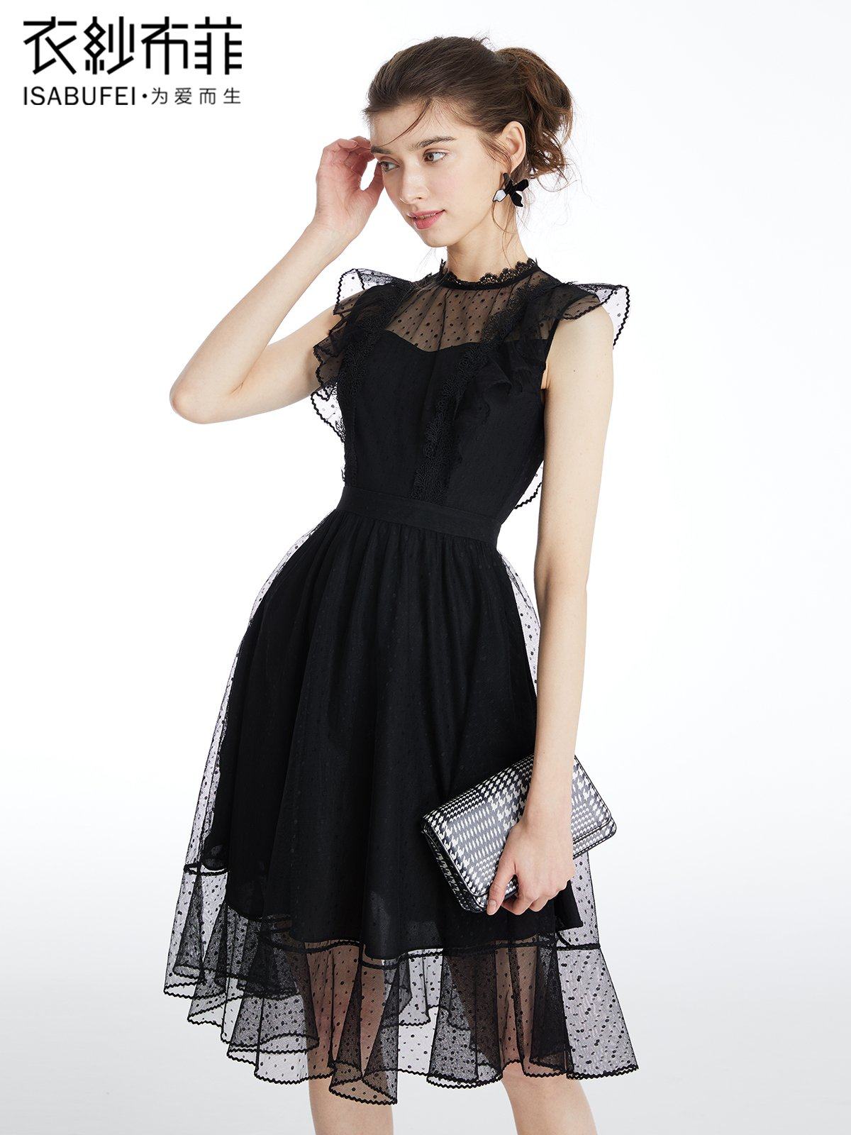 特价黑纱裙礼服