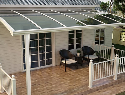 雨棚阳台板雨棚院子别墅蓬铝合金庭院防雨露台pc遮阳户外天台耐力