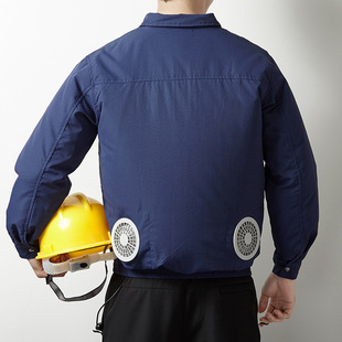 双拉链降温空调服男带风扇衣服工地工人充电制冷电焊工劳保工作服