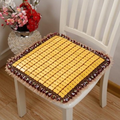 夏季麻将凉席坐垫椅子办公室竹片椅垫服装工厂学生加厚海绵软凉垫