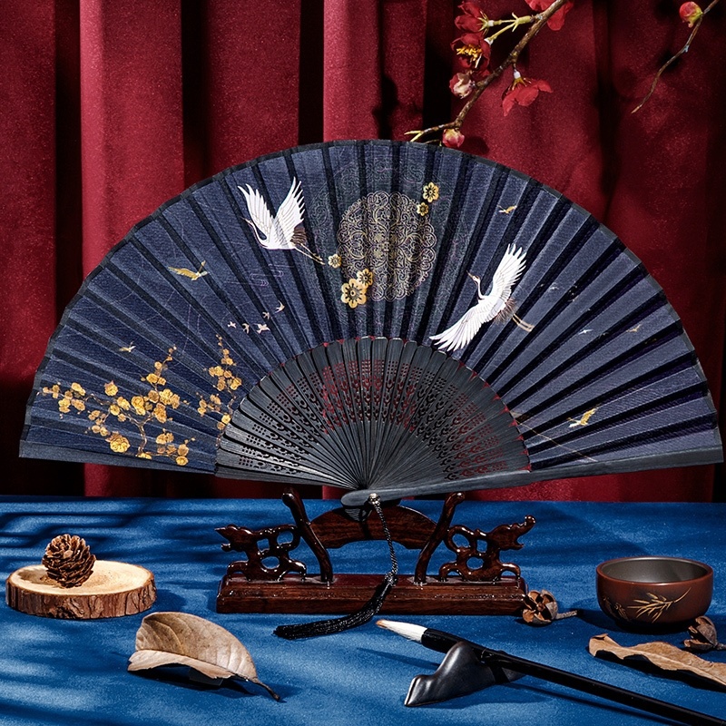 便携式小扇子汉服古风折扇中国风女生夏流苏儿童学生随身折叠舞蹈