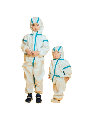 现货儿童防护服成人连体带帽隔离衣服重复使用幼儿小孩非一次性