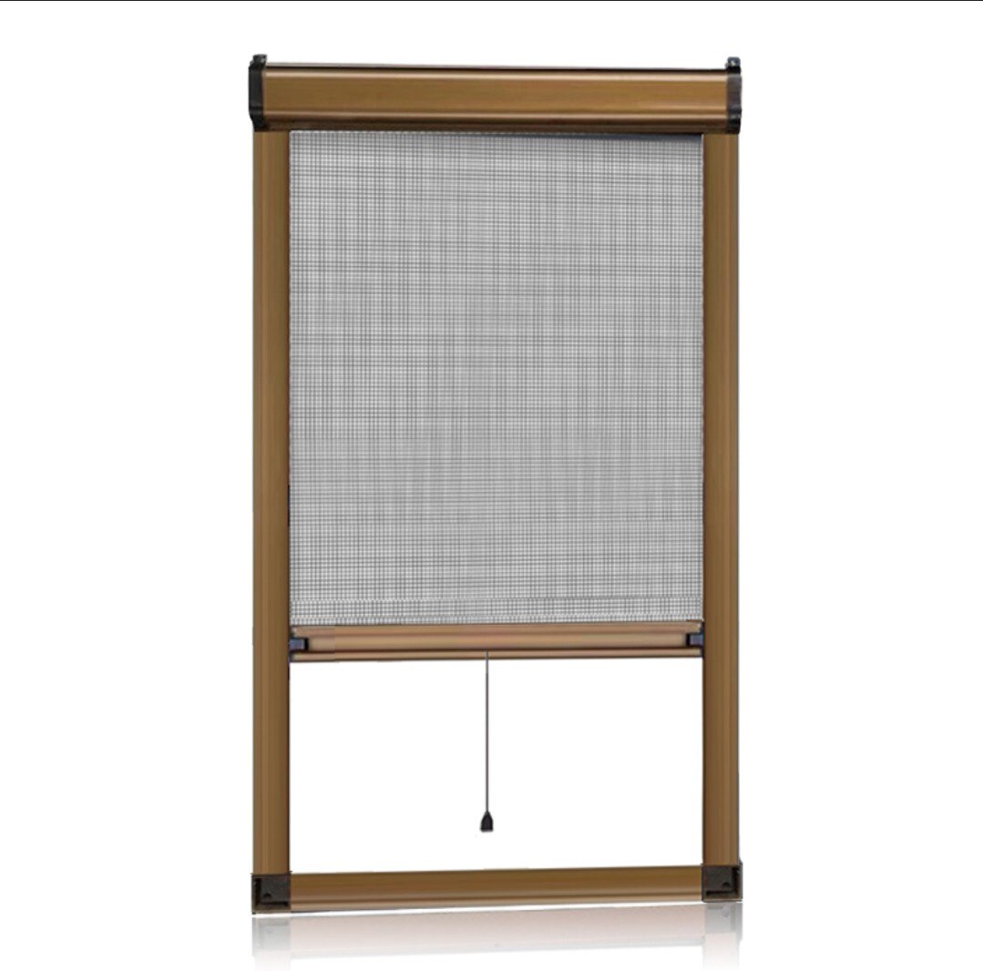 定制防蚊隐形纱窗铝合金卷筒伸缩上下式塑钢断桥铝内外平开窗纱网