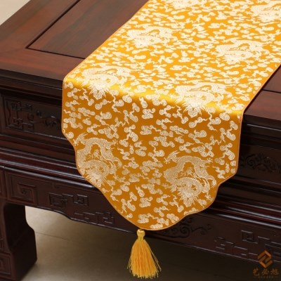 织锦缎桌布桌旗中式图片