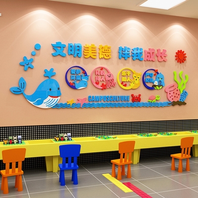 幼儿园海洋风格主题环创墙面装饰贴教室环境布置材料班级文化创意