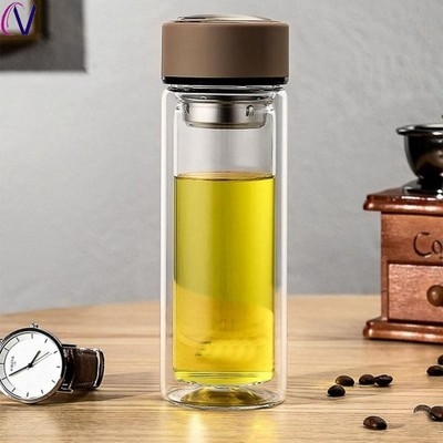 双层玻璃杯隔热水杯保温家用水瓶情侣泡茶杯男女大容量杯子