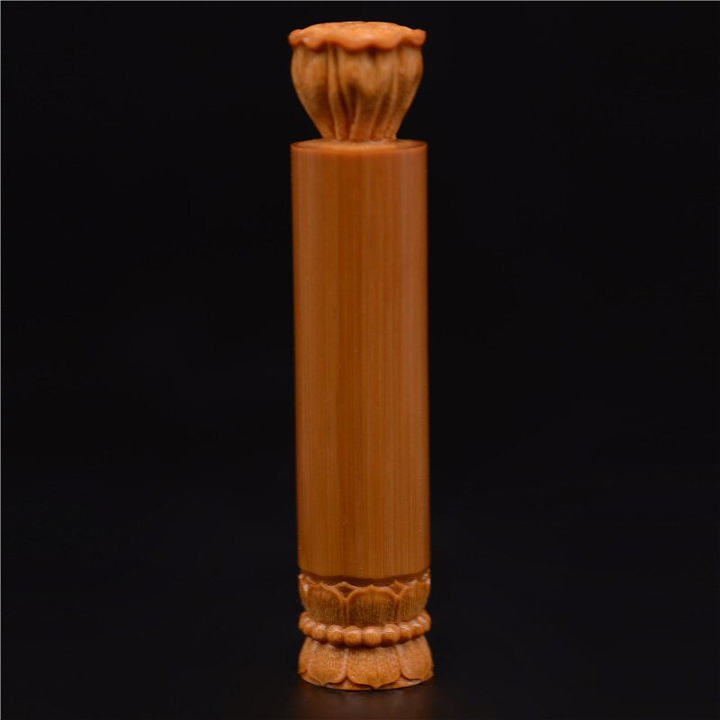 名家张念超纯手工雕刻实心竹禅莲文玩手把件高密度老料玉竹雕挂件