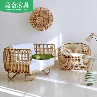 户外沙发室外庭院花园防晒防水藤编家具阳台藤椅