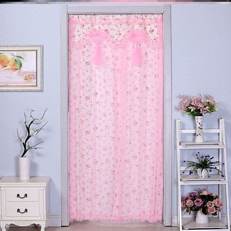 吊帘防蚊子洗手间厨房门帘沙帘挂帘餐厅蕾丝防蚊虫防蚊帘网纱屏风