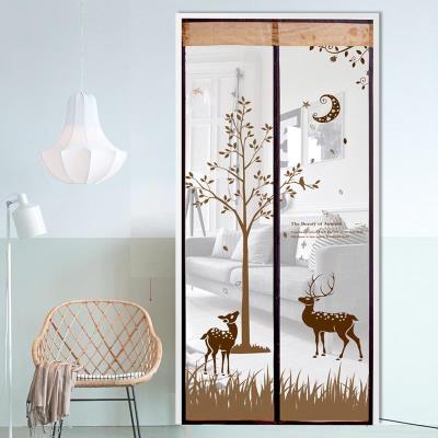 推拉门帘子.不锈钢门隔断隐形对吸纱门帘磁性防蚊透气宿舍防蚊虫