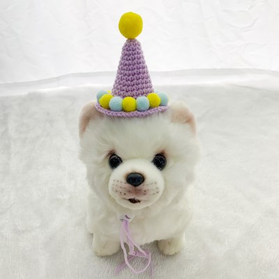 宠物狗狗猫咪手工编织帽子可爱生日帽子派对装饰布置用品