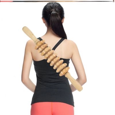 后背部推背按摩工具疏通经络按摩器滚轮棒推滚滚轮式器材手拿用具