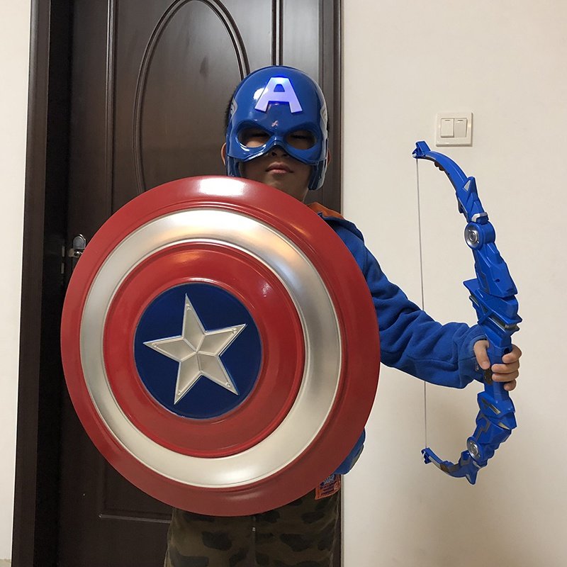 热销美国队长盾牌全金属_升级版美国队长盾牌全金属儿童玩具圆形铁艺