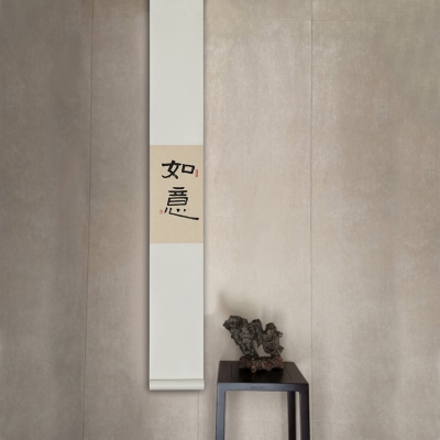 虫二书画新中式禅意书画玄关宋式装裱装饰画日式装裱卷轴挂画