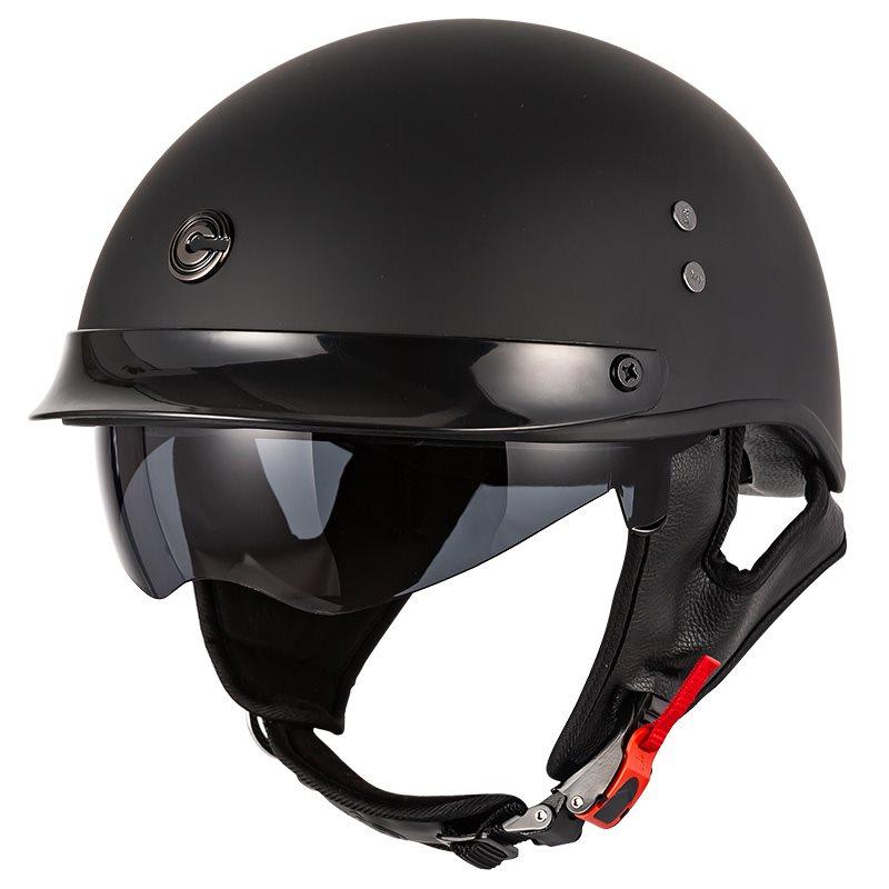 正品cfr复古机车夏季半盔男摩托车头盔电动车女瓢盔轻便式女款安