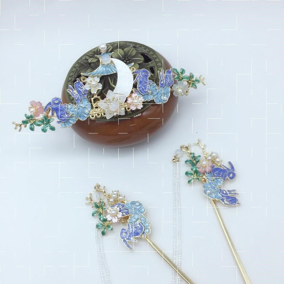 汉服全套超仙流苏超长发簪d玉簪步摇发饰套装古装的头饰女仙女古