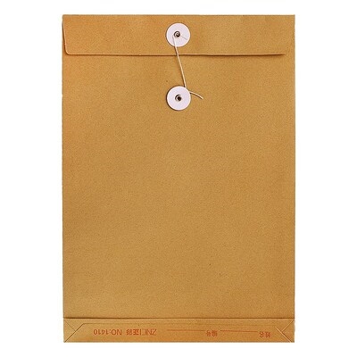 文件袋收纳纸袋普通牛皮纸标签加厚文件袋牛皮纸档案袋f办公密封