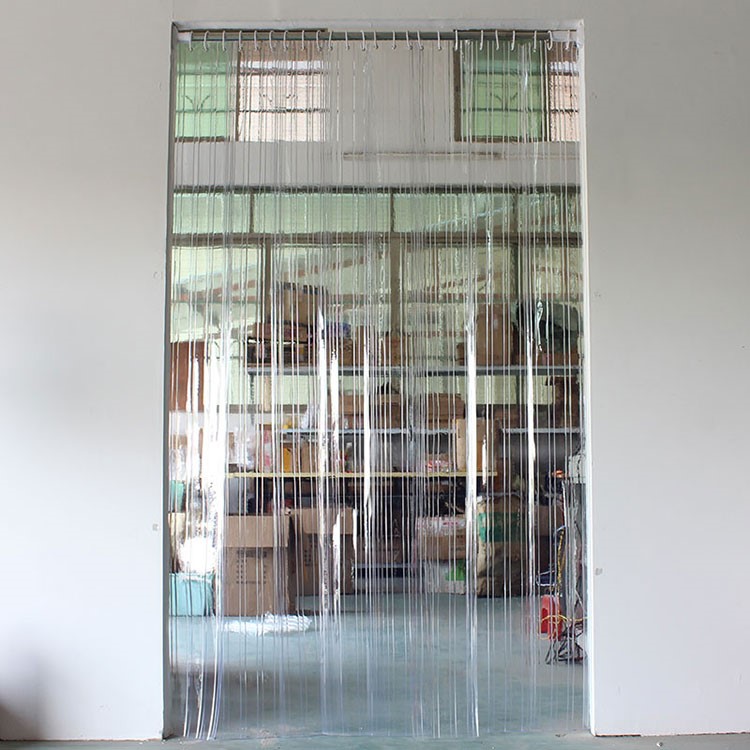 透明伸缩杆定制pvc无色门帘空调帘店铺室内仓库厂房过道楼梯大门