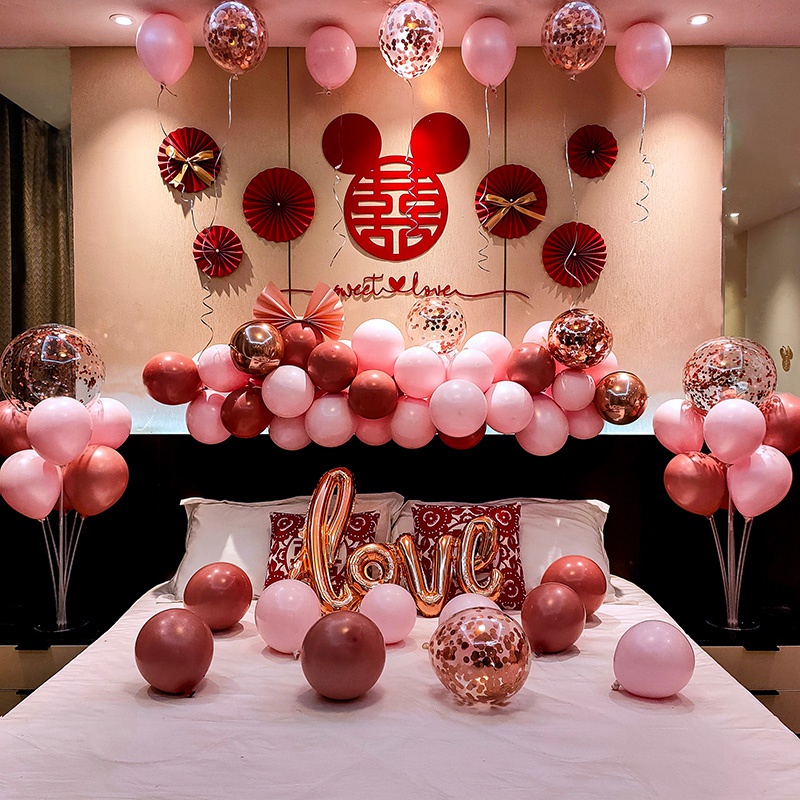 女方闺房出嫁布置婚房布置娘家简单大方森系浪漫北欧风格不伤墙面