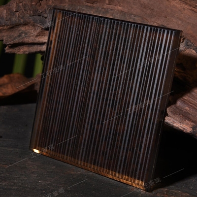 玻璃隔断电视背景墙客厅屏风隔断夹丝雕花背景墙夹胶激光内雕发光艺术