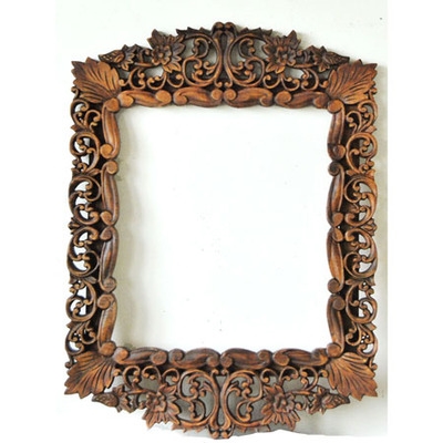 实木镜框浴室图片