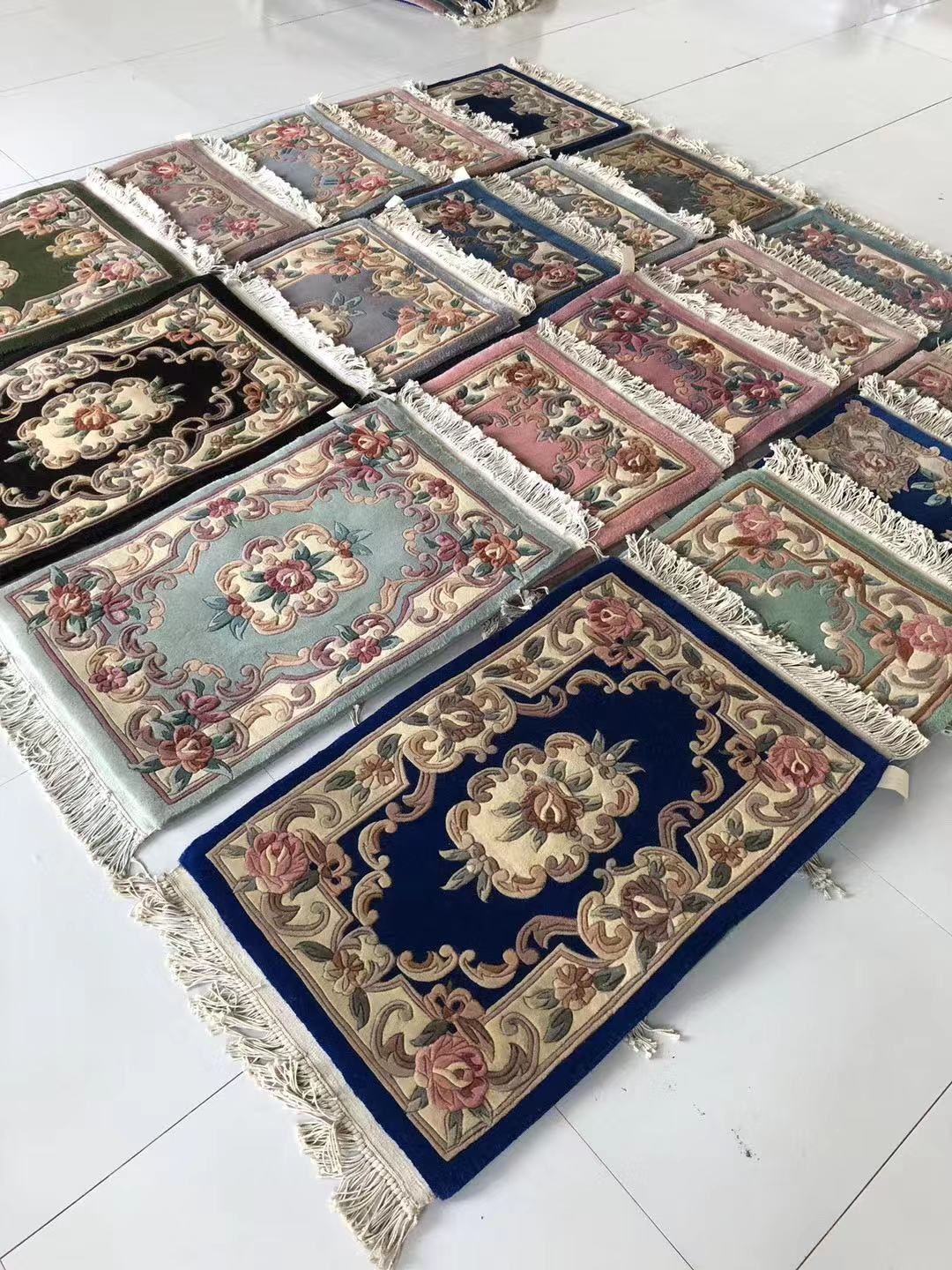 打结纯手工90道羊毛地毯手编3d雕花工艺加厚新西兰家用古典藏毯