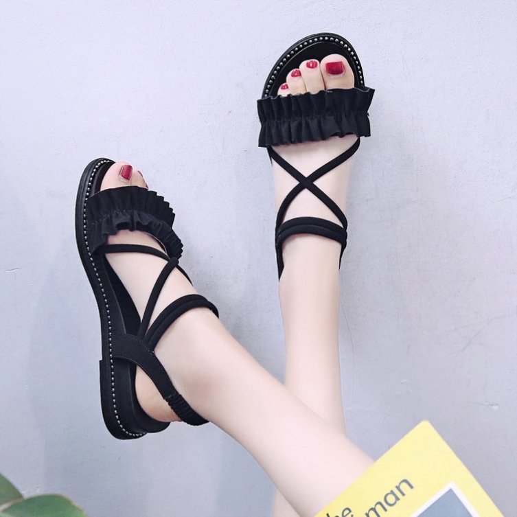 凉鞋大童的女学生