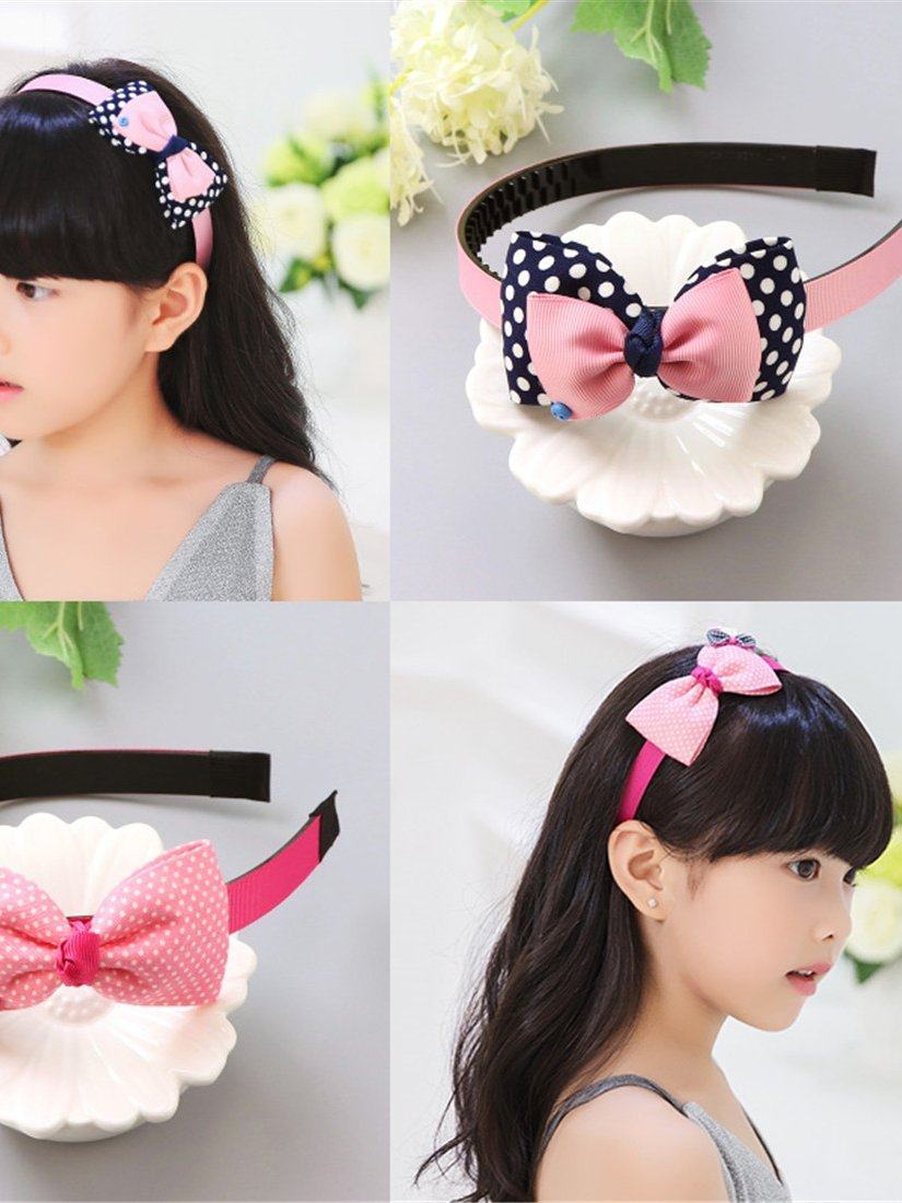 儿童发箍发饰蝴蝶结韩国小孩子带齿防滑头箍公主女童中大童发卡