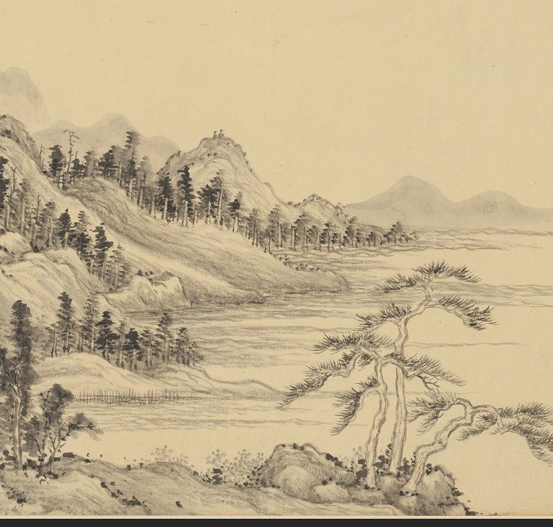 清四王王时敏摹黄公望富春山居图名家山水水墨画长卷高清