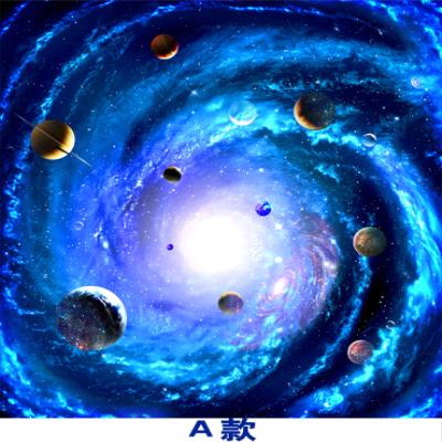 新品宇宙星空贴纸吊顶装饰墙纸墙贴画3d立体壁纸自粘防水大天花房
