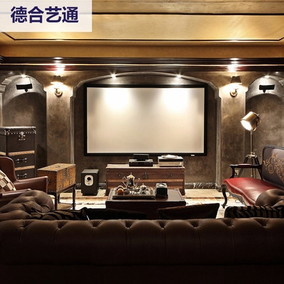 视听室德合艺通家庭影院装修别墅地下室影音室设计施工声学装修