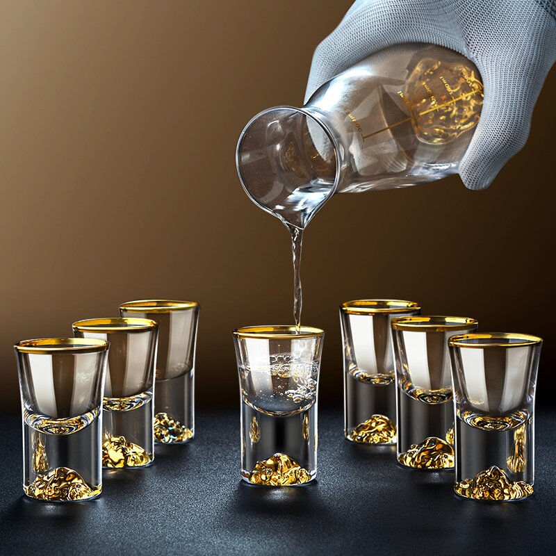 高颜值小酒杯小盏白酒好看精致的喝酒用酒具创意个人专用新婚礼物