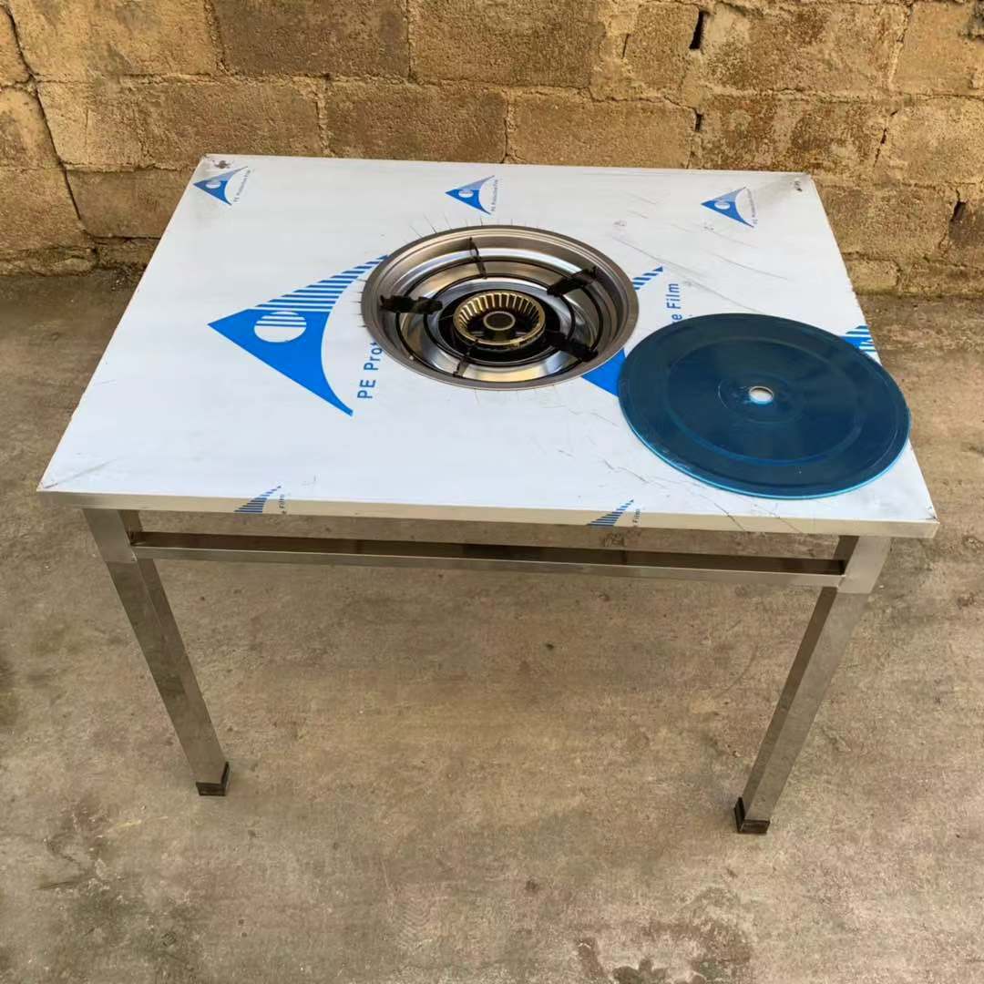 一折长方形火锅桌子_贵州不锈钢烙锅火锅长方形桌子90*70高60配套液化