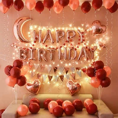 特价生日布置装饰成人酒店_生日装饰场景布置房间成人浪漫客厅宴会