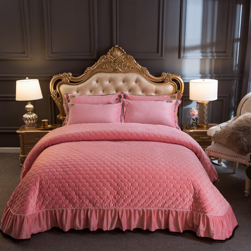 韩国高档蕾丝床罩图片