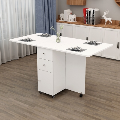 多功能餐边柜折叠餐桌图片